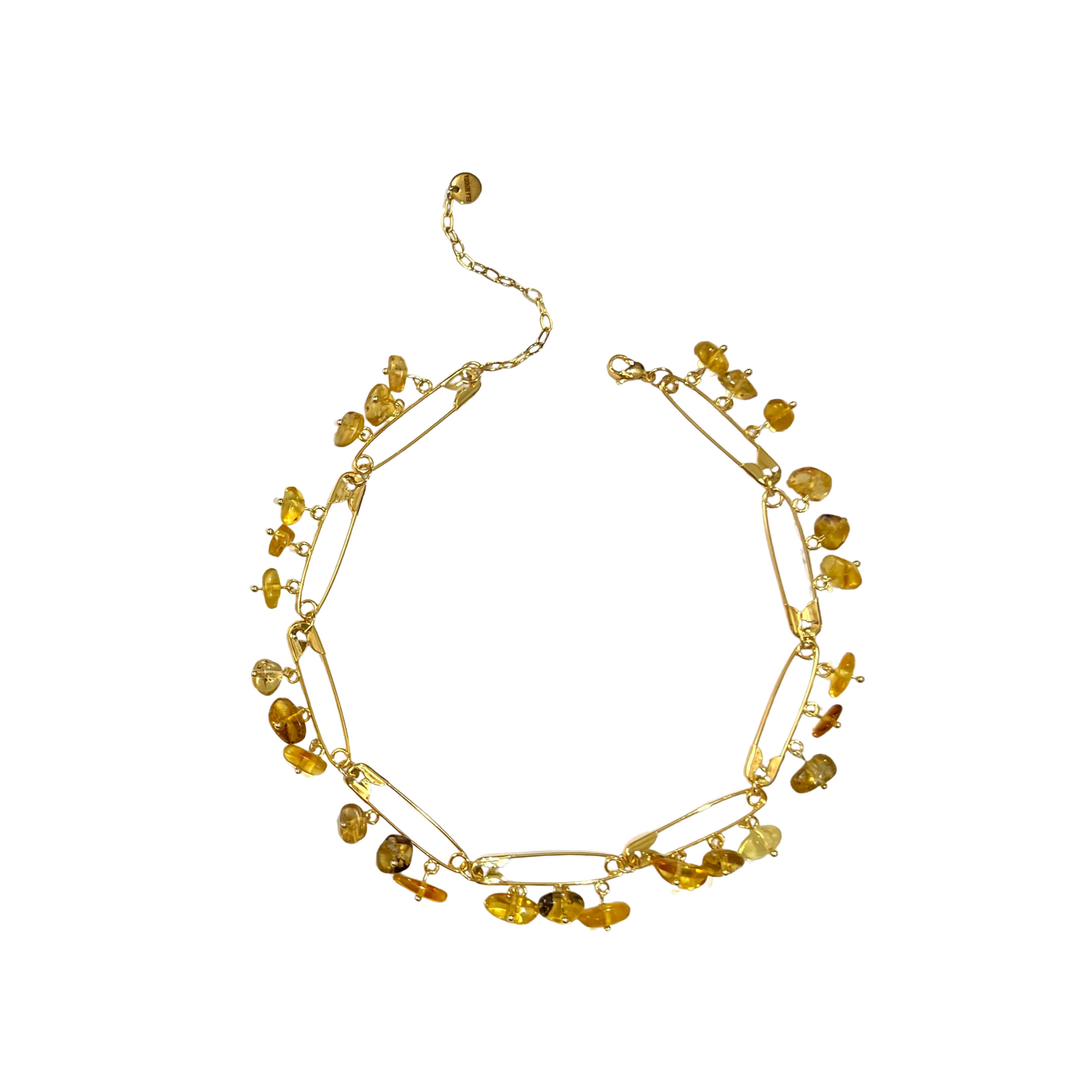 AMBER PIN NECKLACE