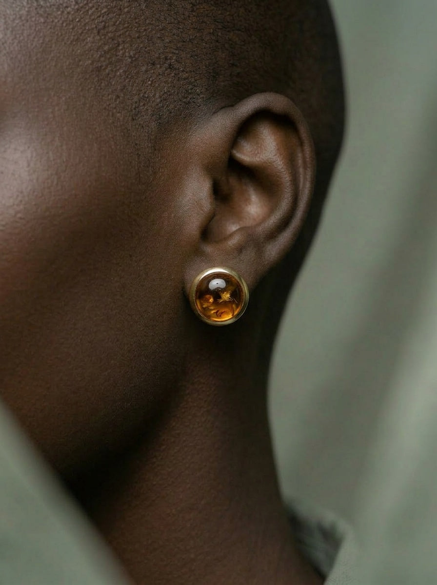 ARETES DUO GOLD AMBAR