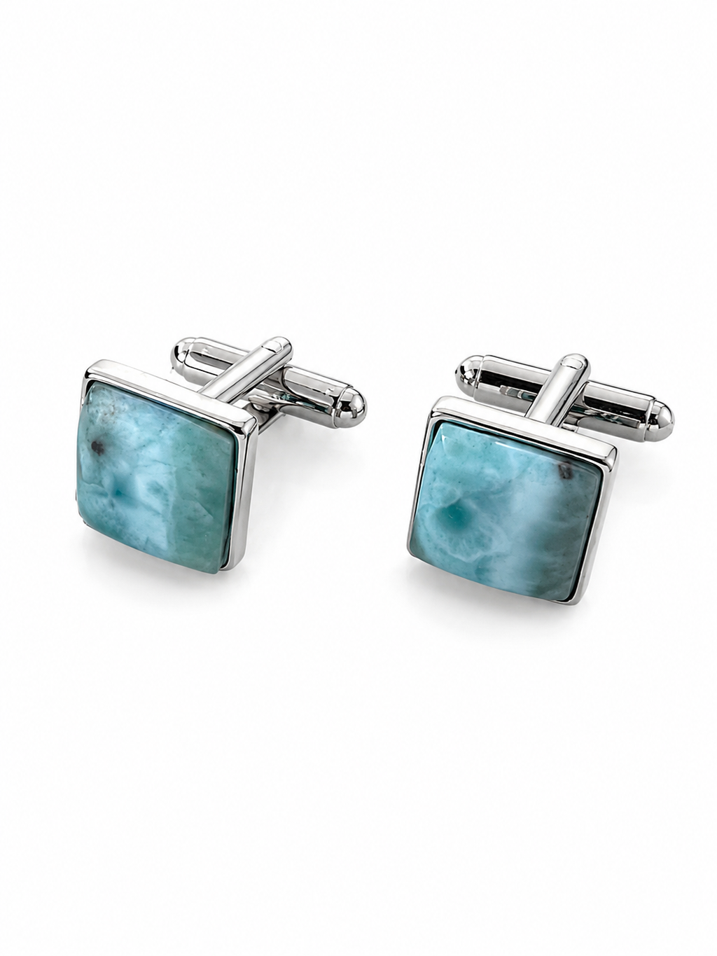 SQUARE LARIMAR CUFFLINKS