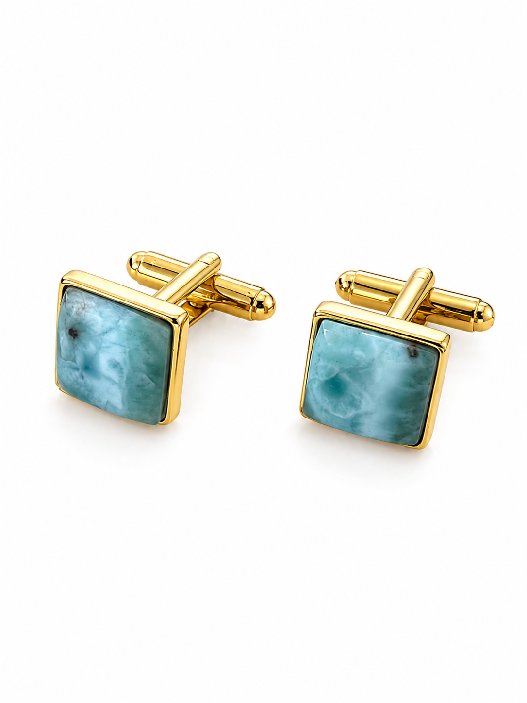 SQUARE LARIMAR CUFFLINKS