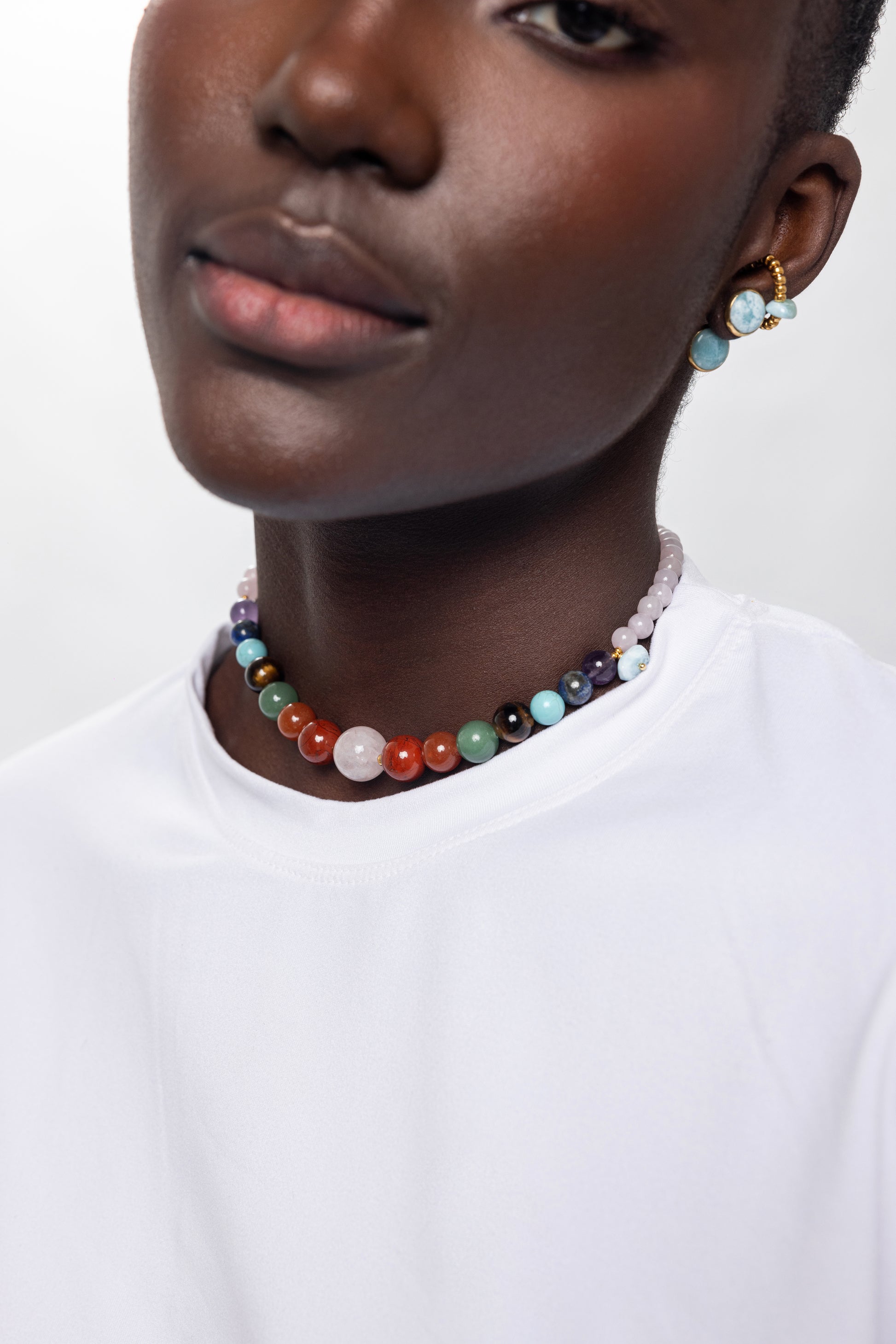COLLAR 7 CHAKRAS + LARIMAR