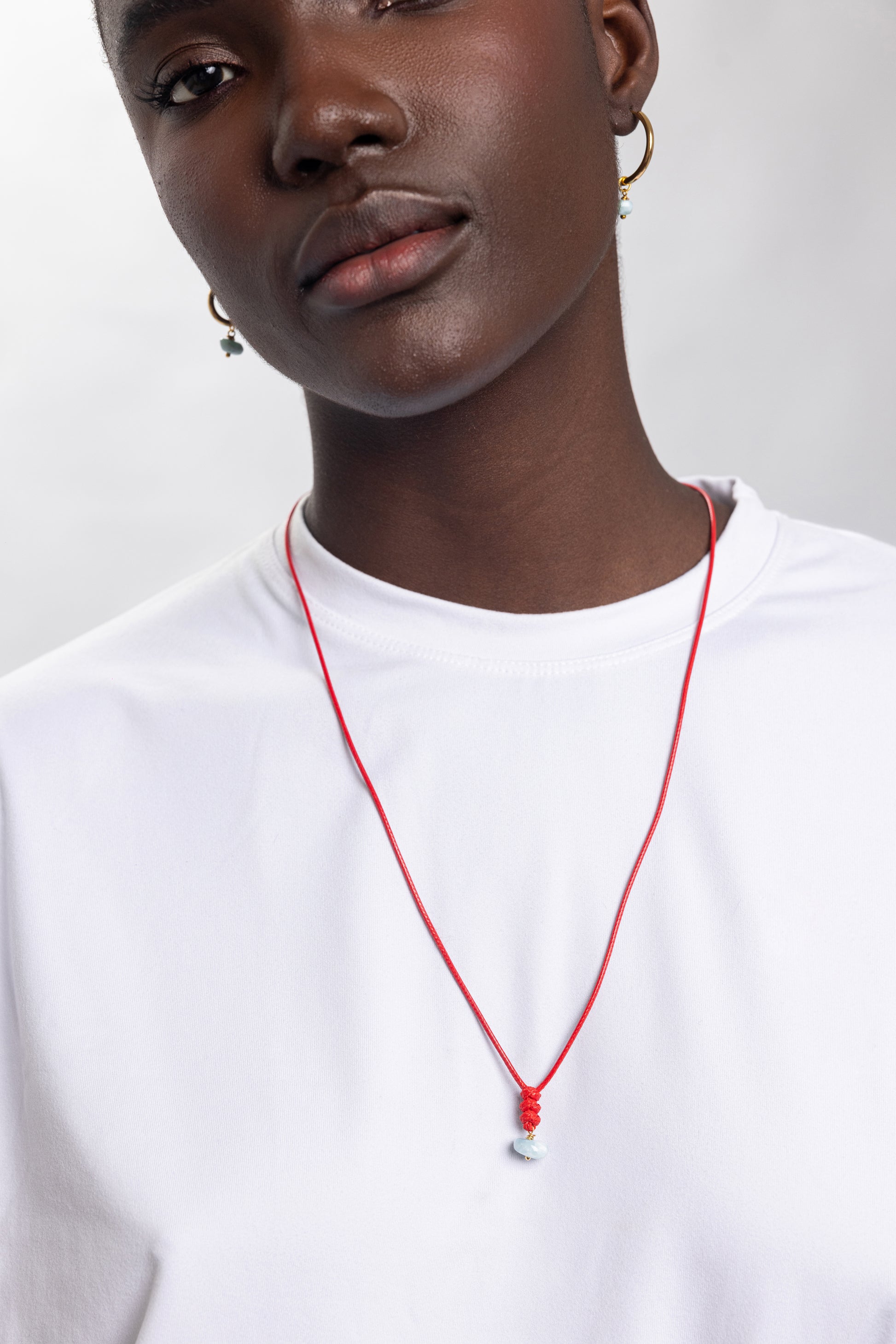 COLLAR CORDON ROJO LARIMAR