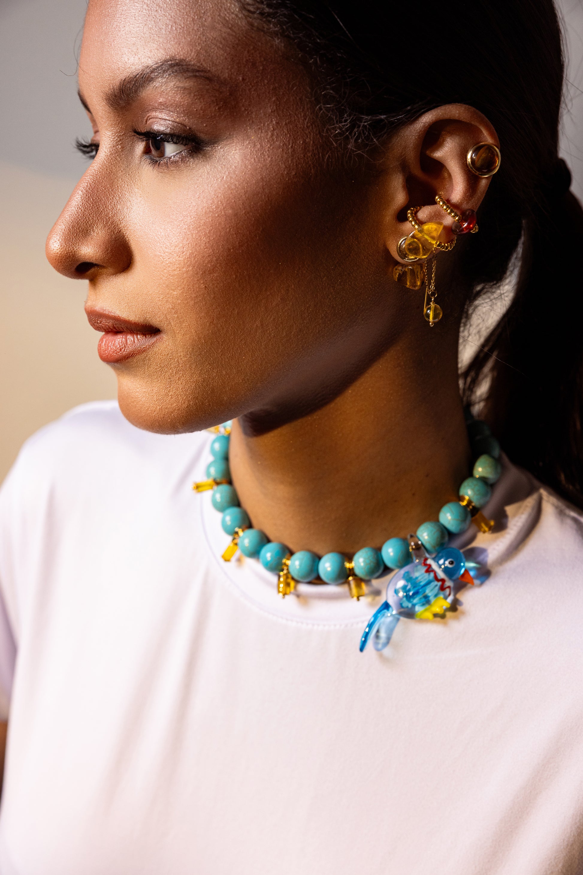EARCUFF SENCILLO AMBAR