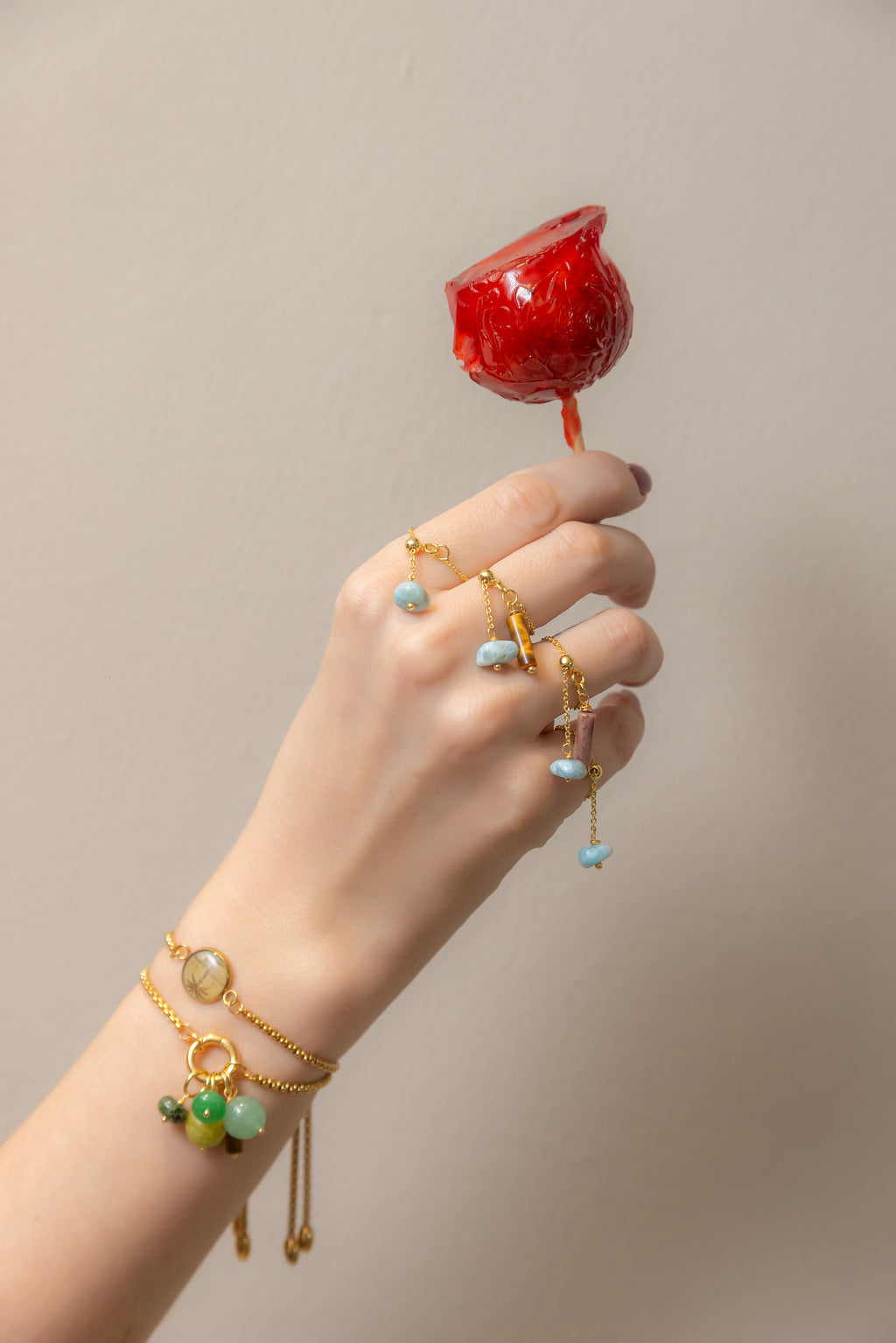 ANILLOS AJUSTABLES EN LARIMAR