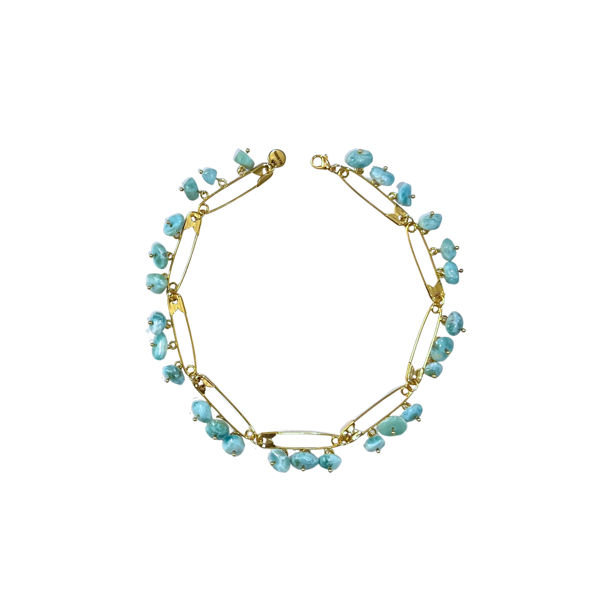 LARIMAR PIN NECKLACE