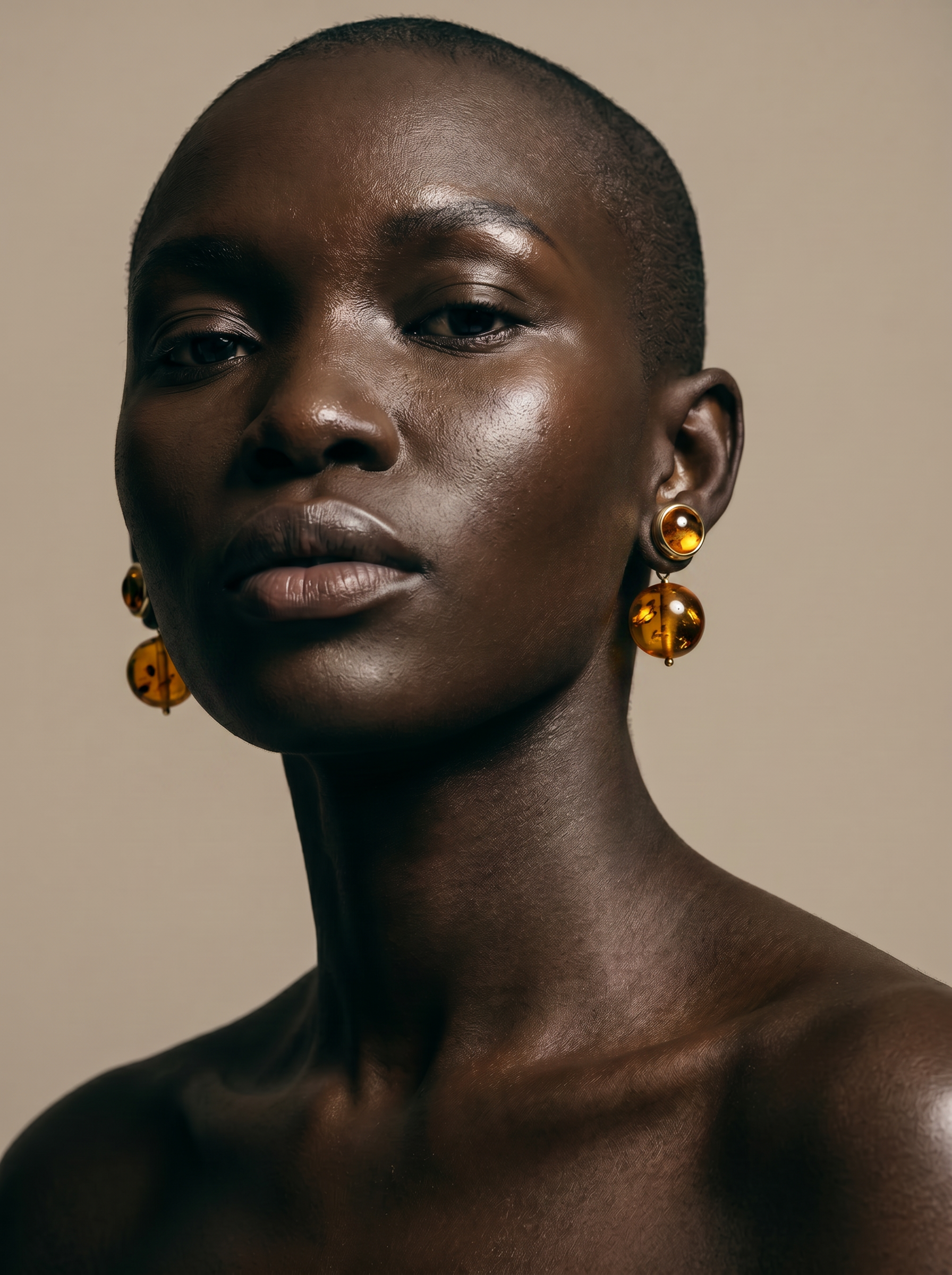ARETES DUO GOLD AMBAR